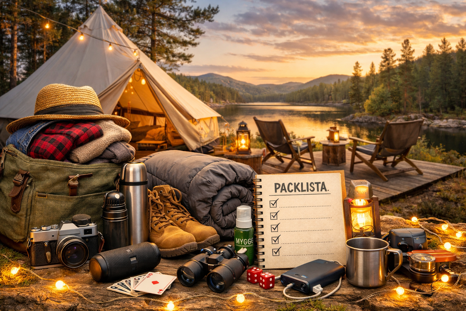 Så packar du för glamping – checklistan du behöver